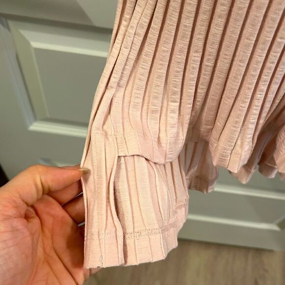 EILEEN FISHER | Wide Ribbed Pink Pale Dress Size XXS - Picture 5 of 7